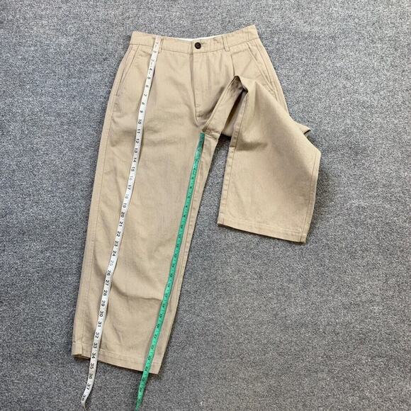 6397 Pants Women 0 Stone Cotton Wide Leg Pleated Front Zip Fly High Rise Trouser - Picture 7 of 13